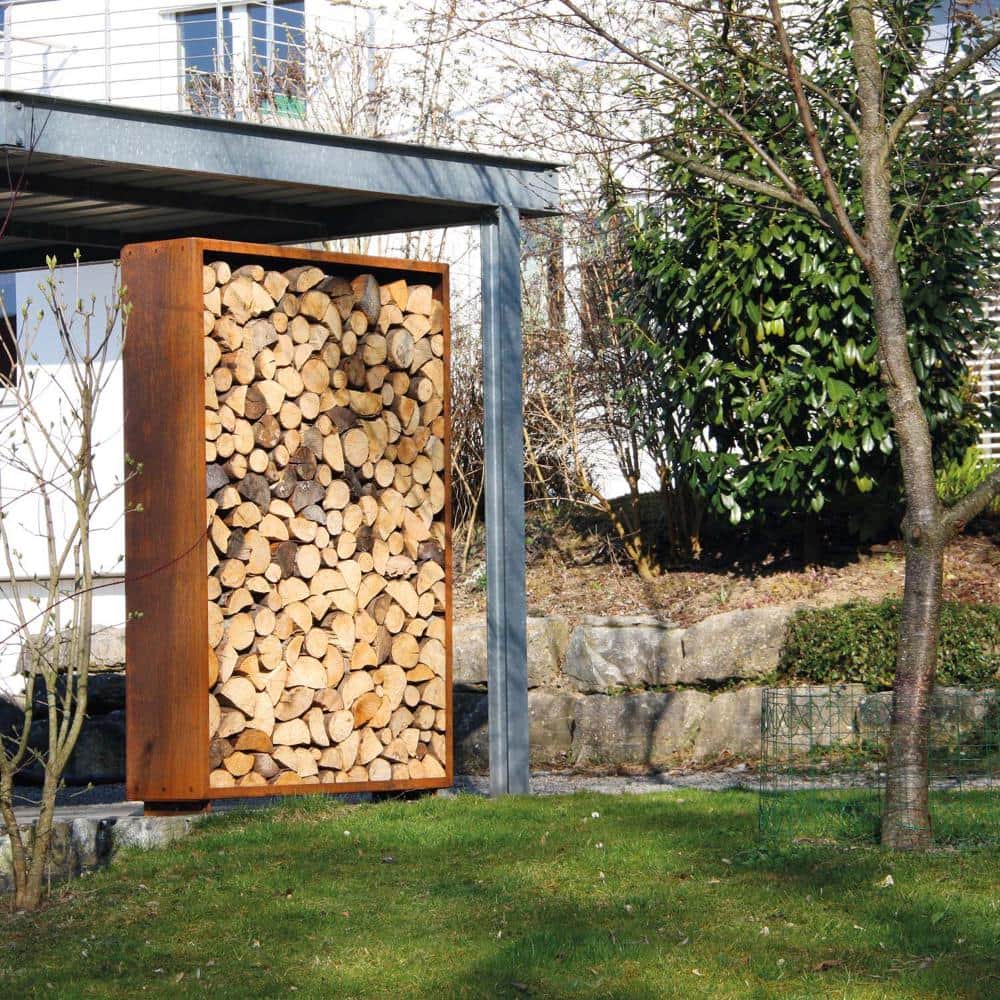 Kaminholzregal Corten 1800 x 1200 x 340 mm