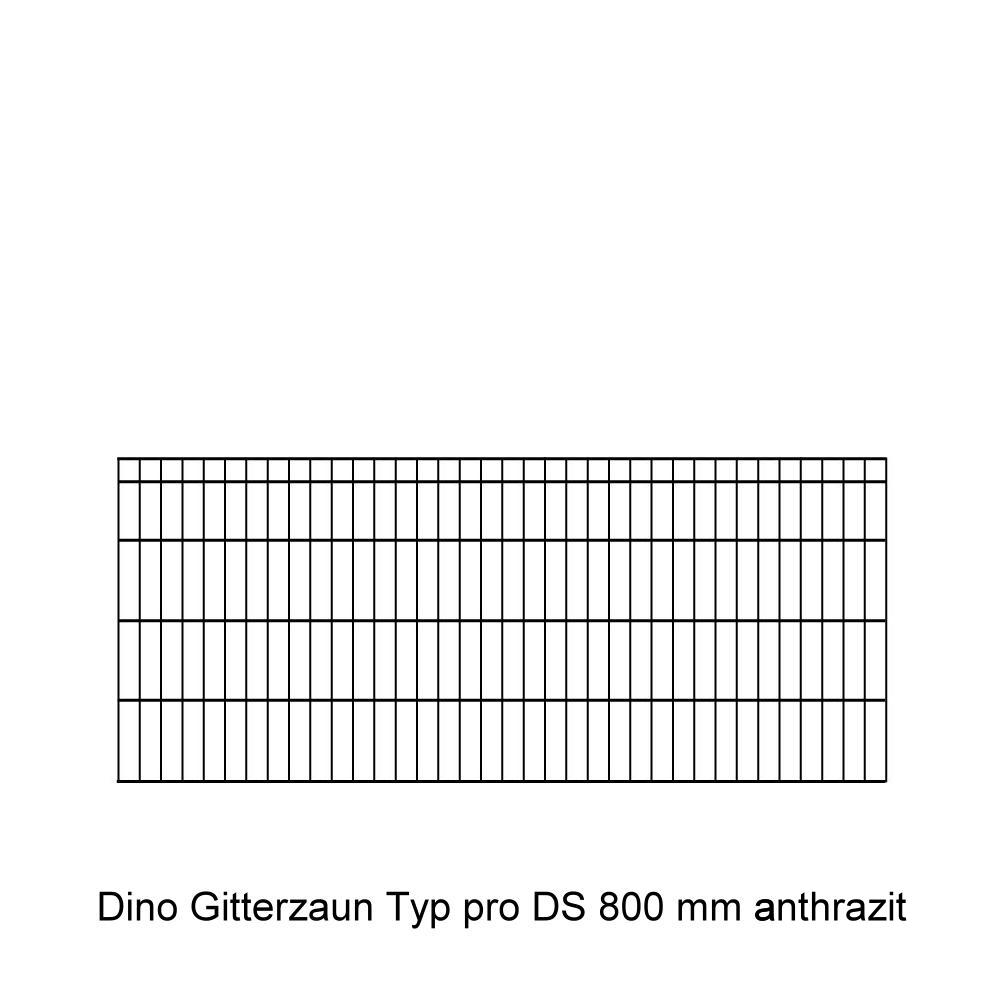 DINO Höhe 0800mm, Gittermatte pro DS, anthrazit