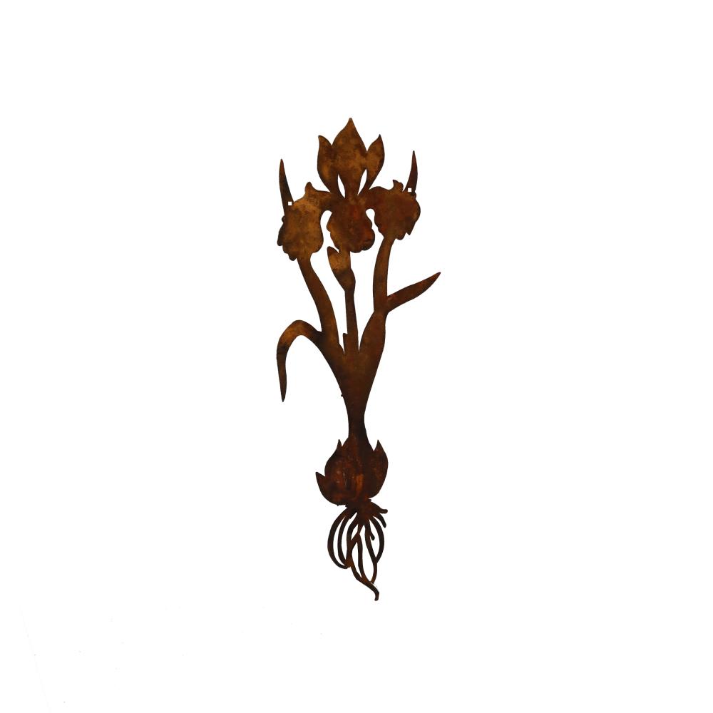 Rost Deko Blume mit Zwiebel Iris