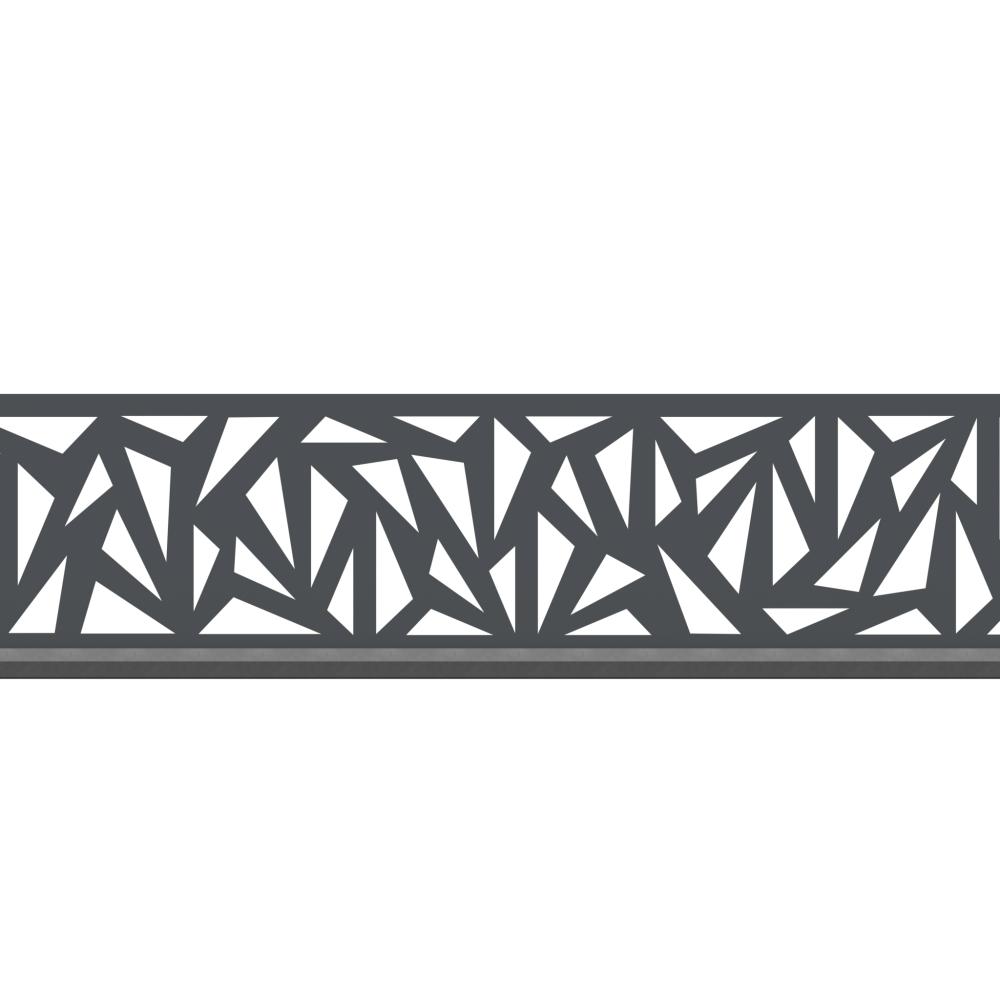 Sichtschutz Dekorprofile Anthrazit Trigon 150 mm