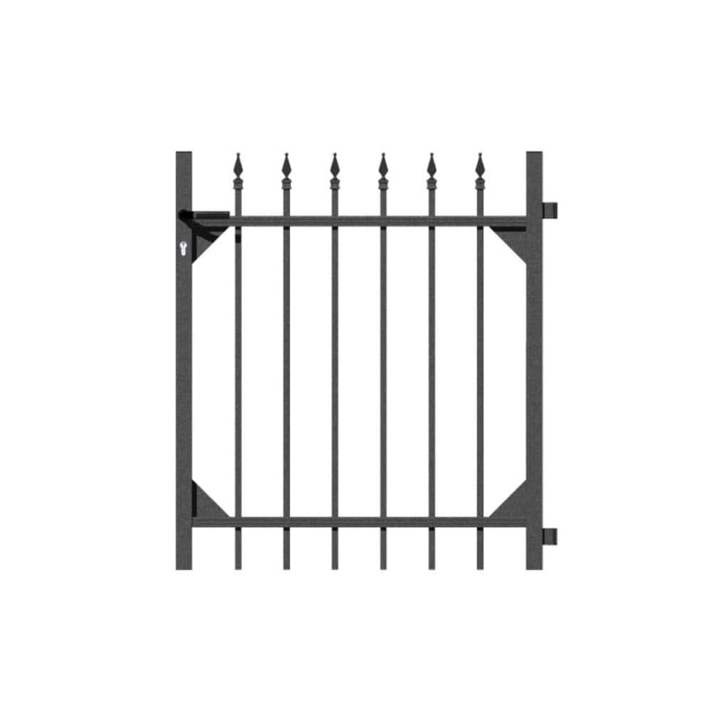 Zaun FREIBURG Torflügel 1flgl 1000x1000 mm anthrazit