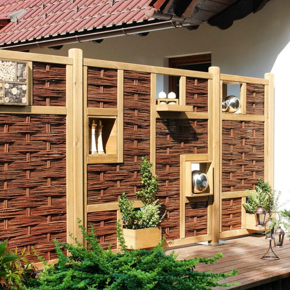 Weidenzaun Labo Element 1800 x 1800 mm 4 Fenster