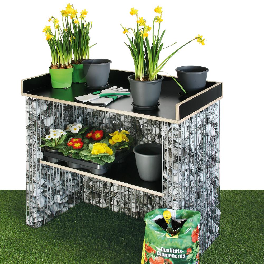 Gabionen Pflanztisch
