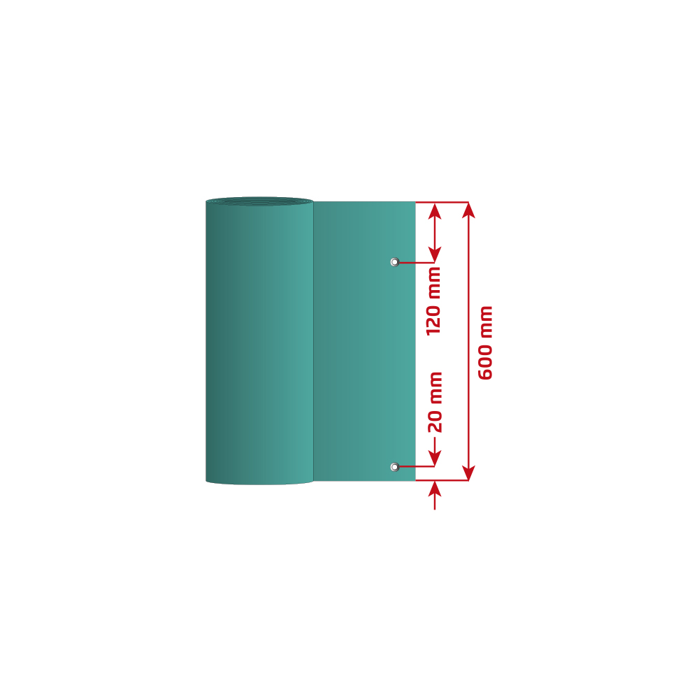 Amphibienzaun/Krötenzaun - Folie mit Ösen 0600 mm