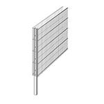 Wandsystem 130 mm - 1200 mm Anbauelement verzinkt