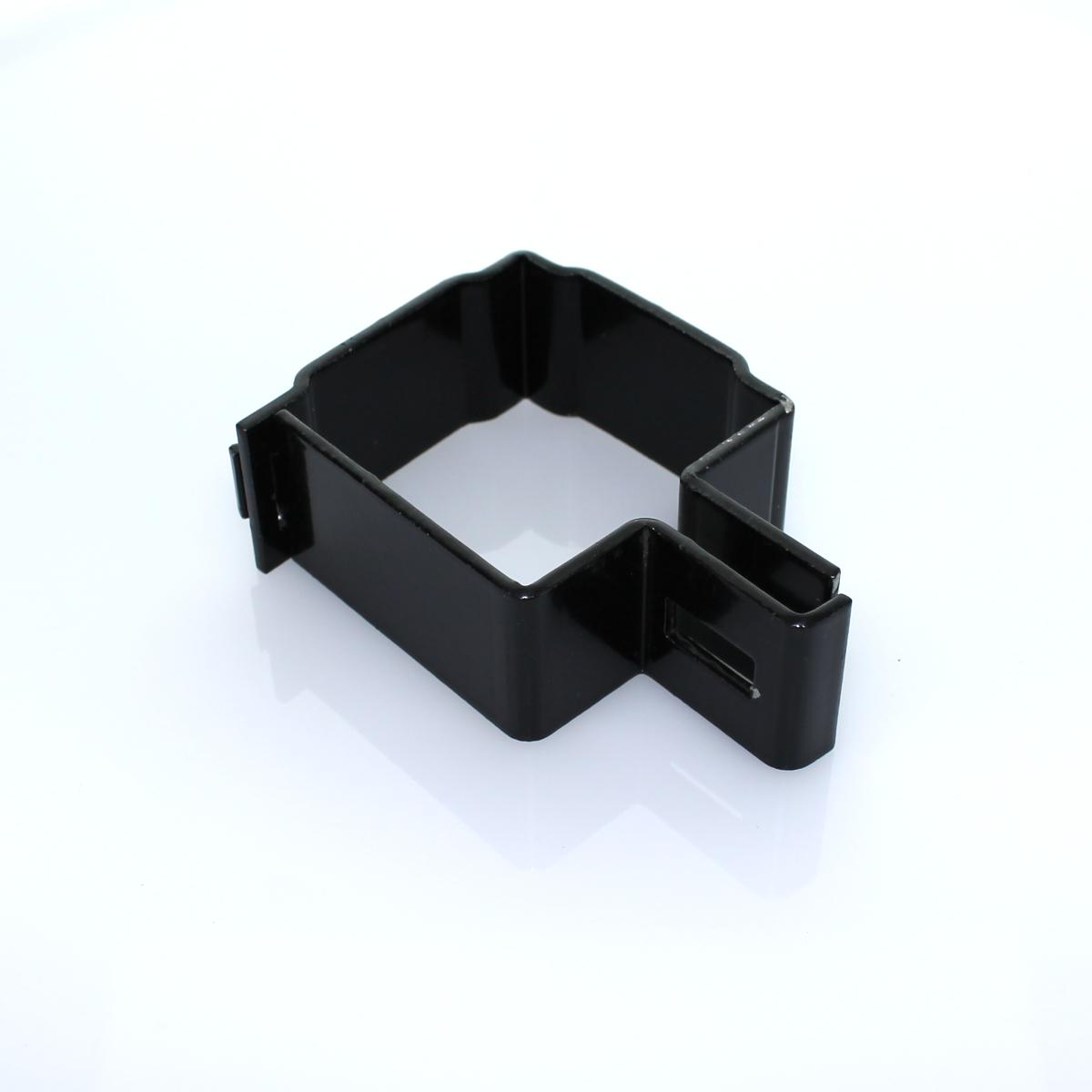 Schelle 060x060 mm Anfang-/Endschelle schwarz, 2-tlg. ohne Zu