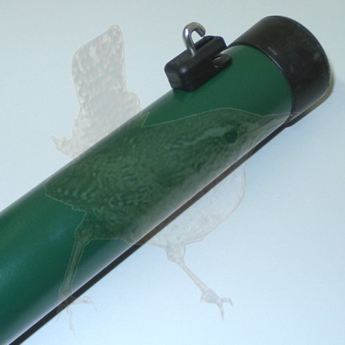 Zaunhöhe 1500 mm, Pfosten grün Ø 60x2000 mm