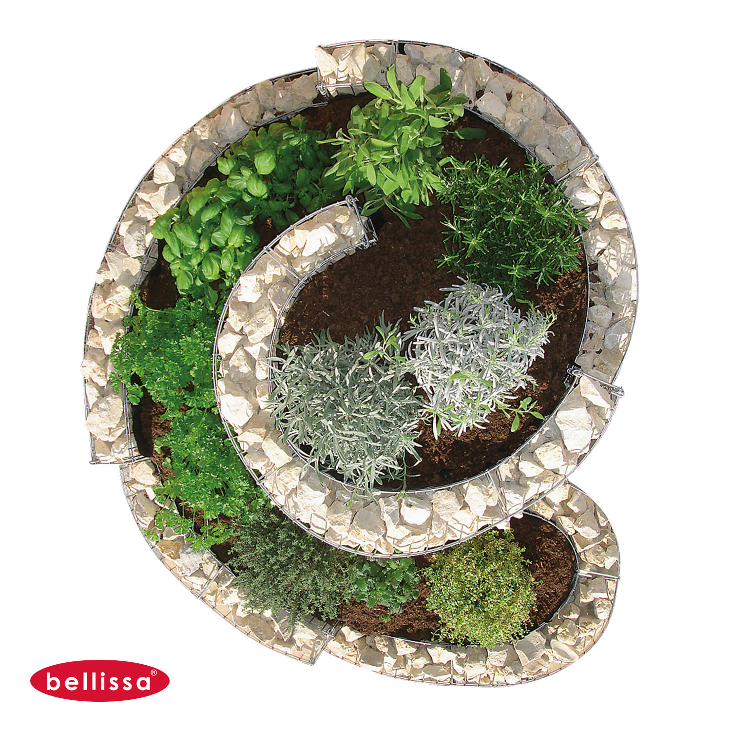 Kräuterspirale Gabione 1100 x 0900 mm