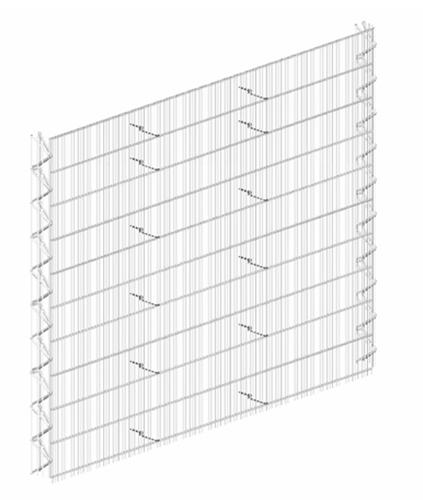 Steinfassade 1800 mm Grundelement verzinkt 125 mm