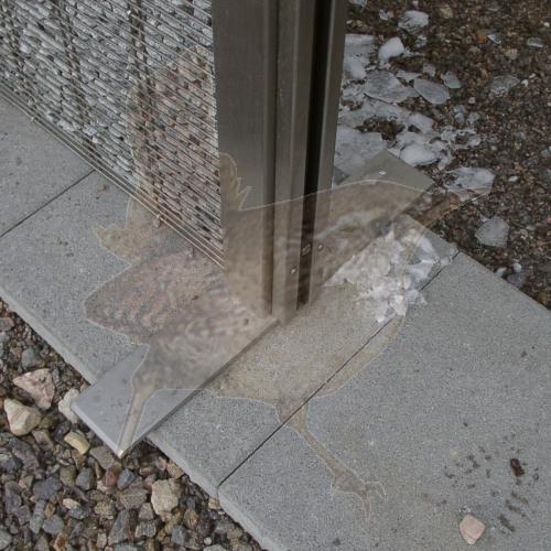Edelstahlgabione Pfosten 1800 mm Zulage Anschraubplatte
