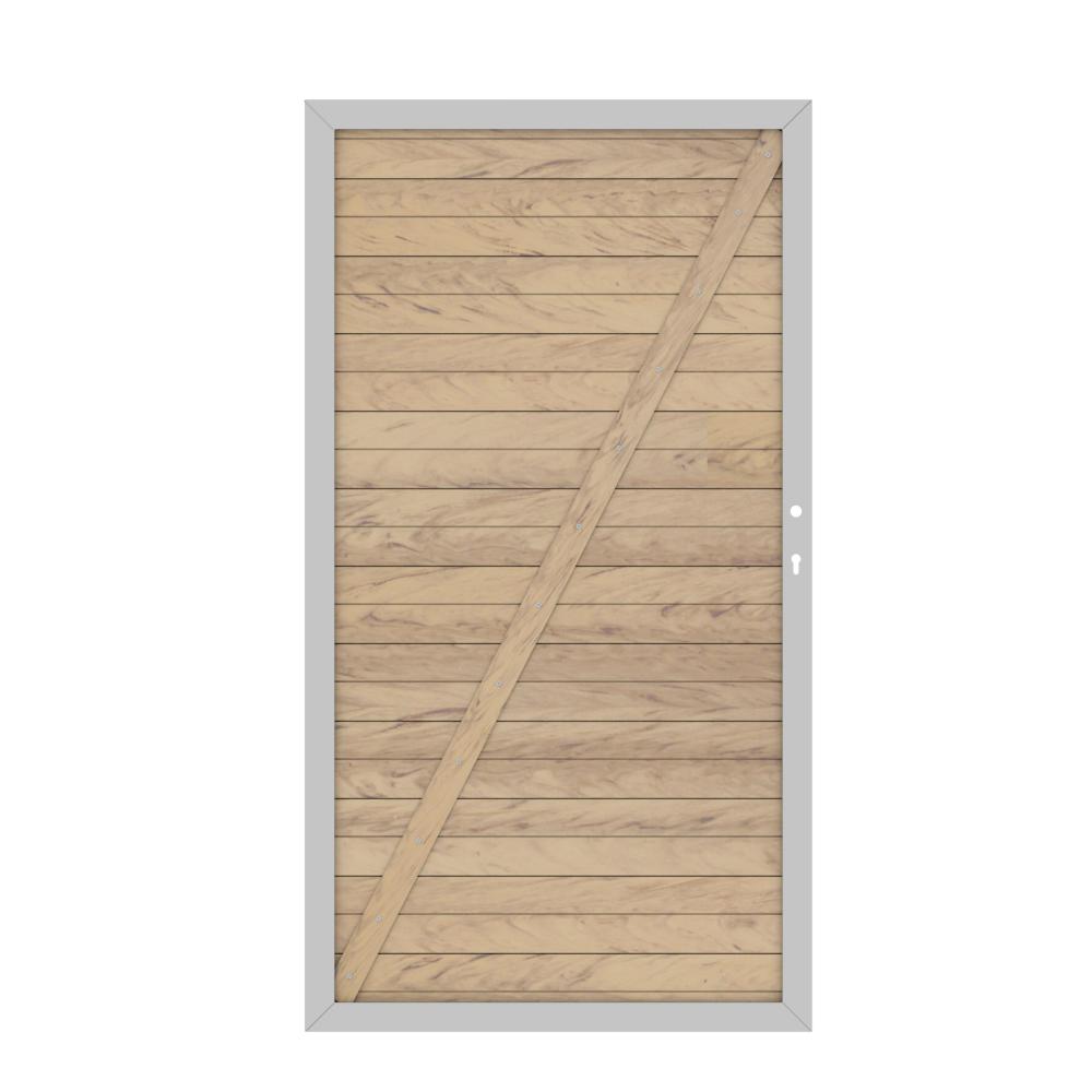 Tor WPC Classic 0980 x 1800 mm 1flgl. sand/silber DIN links
