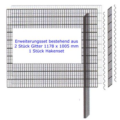 Paravento Mauer 1178 x 1005 x 120 mm Erweiterungsset