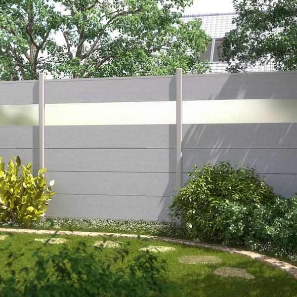 Sichtschutz WPC XL 1780 x 1830 mm grau