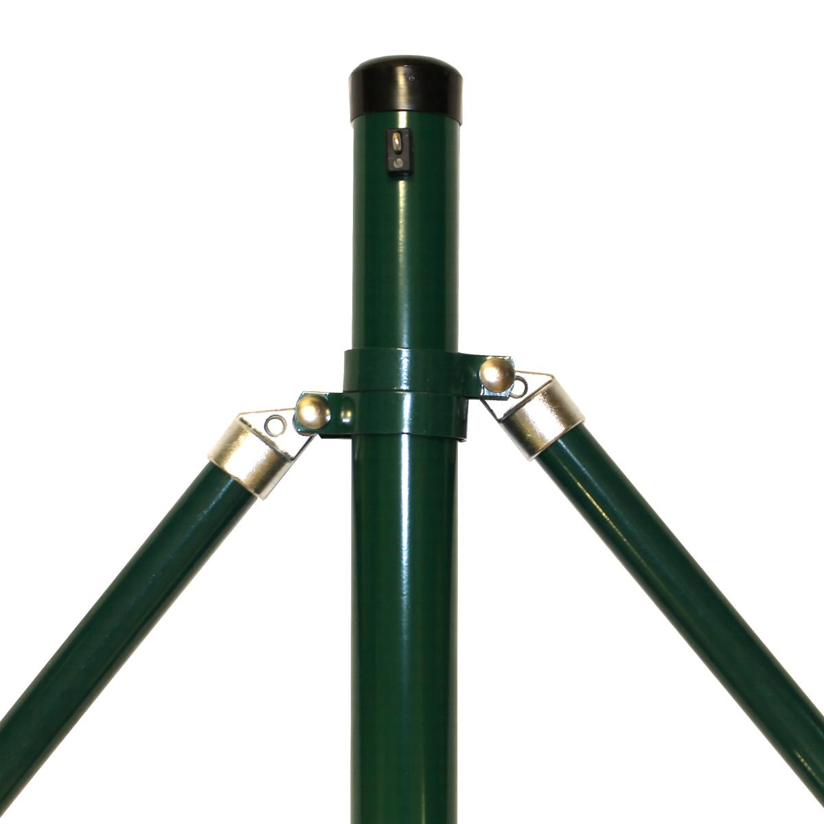 Zaunhöhe 2000 mm, Pfosten grün Ø 60x2500 mm Ecke
