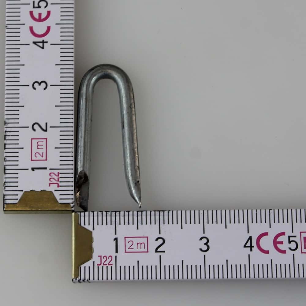 Krampen 3,4x34 mm per kg in verzinkt