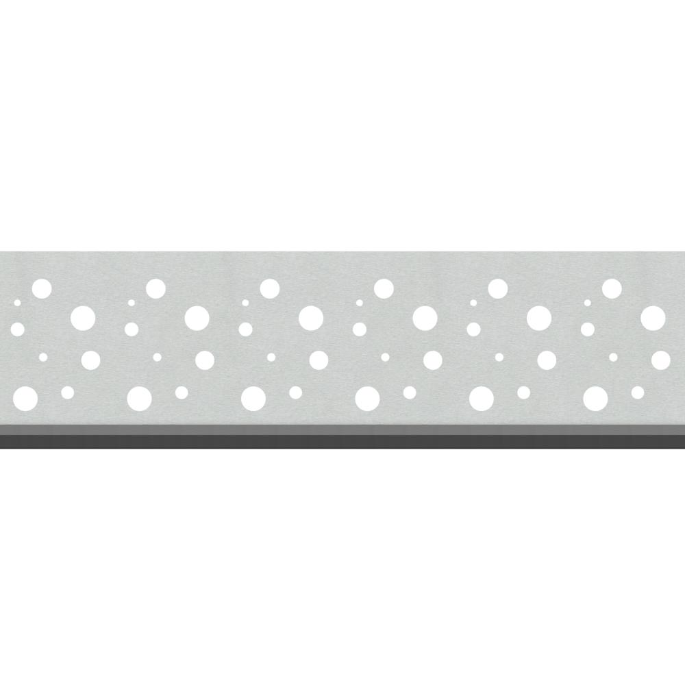 Sichtschutz Dekorprofile Silber Bubble 150 mm