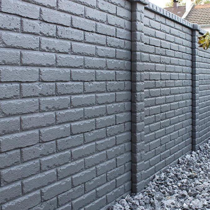 Betonzaun Mediterran - Pfosten 1850 mm Klassik-Stein grau