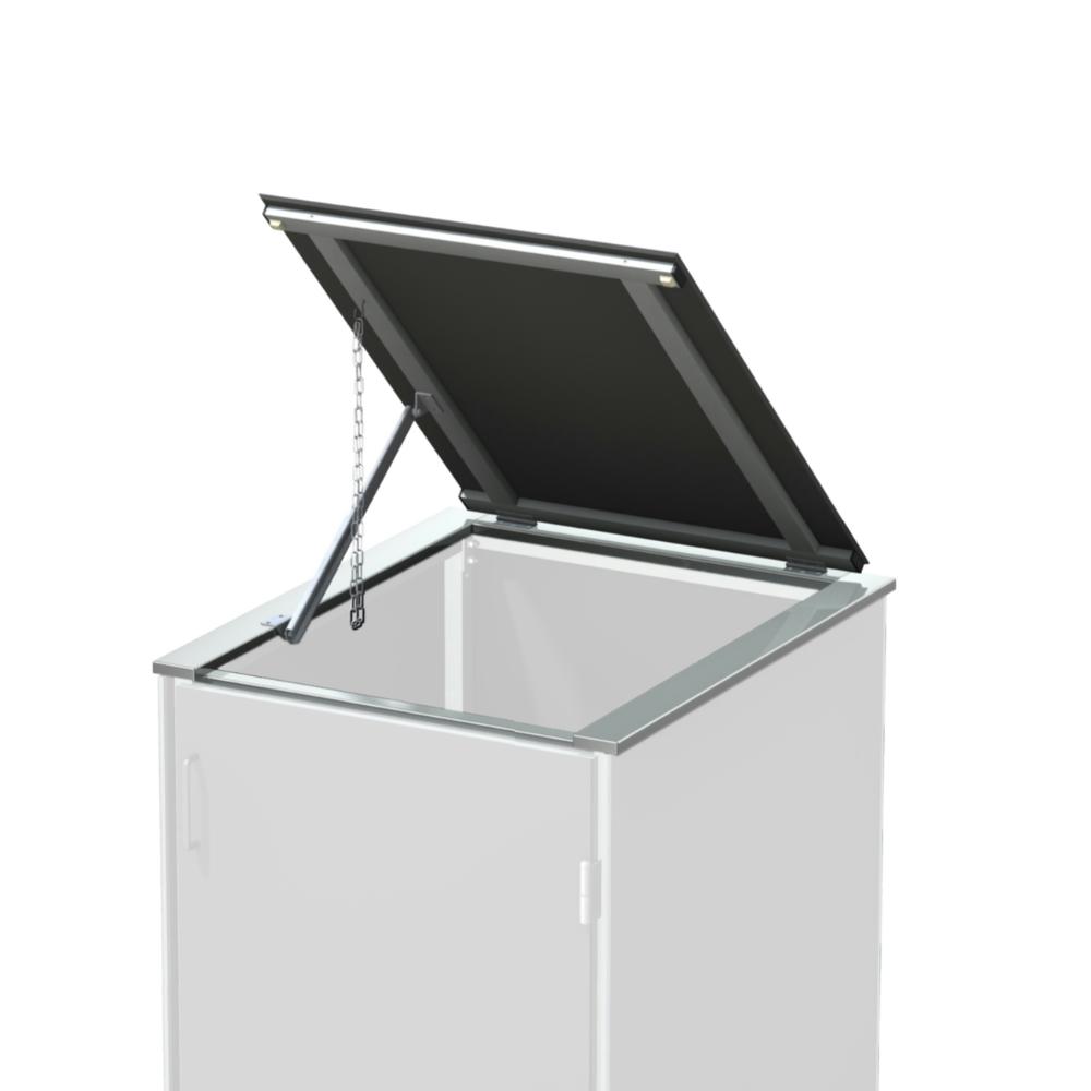 Müllbox Binto Deckel HPL schiefer