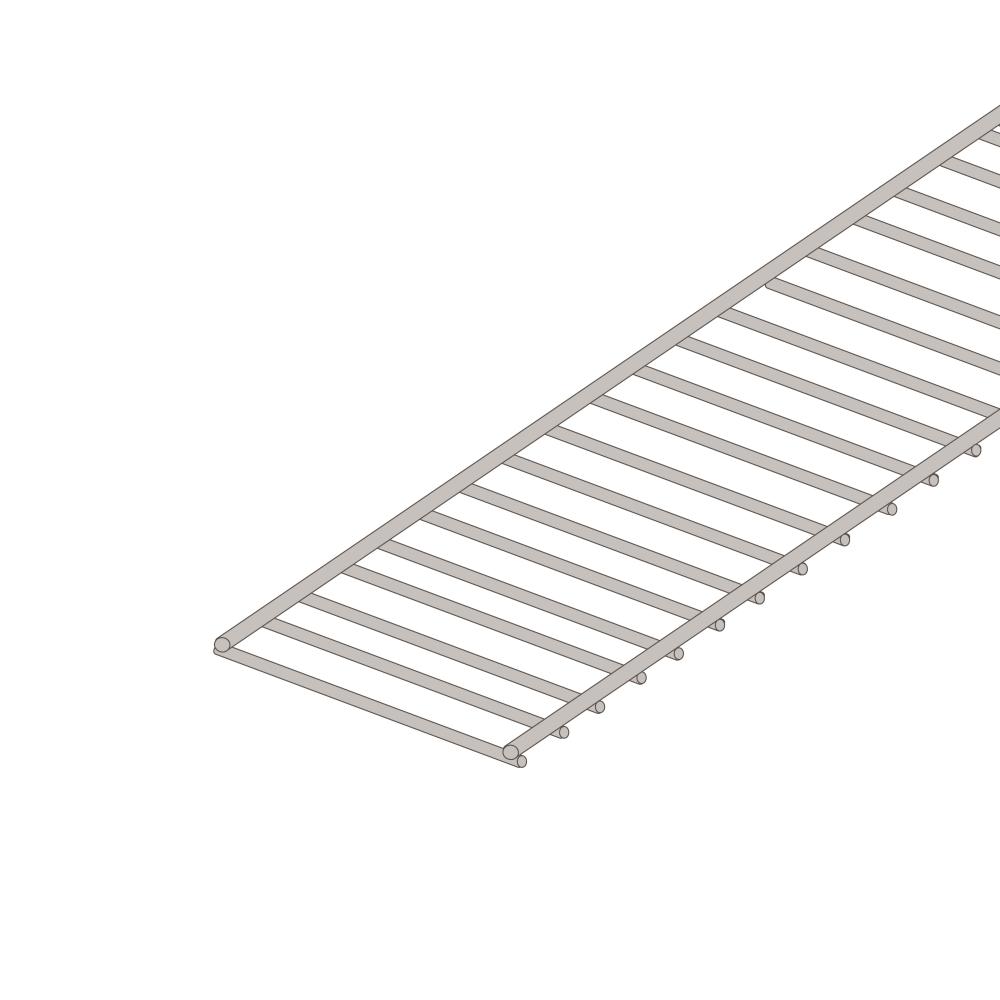 Wandsystem 160 mm Abdeckgitter mit Klammerset