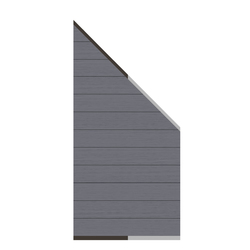 Sichtschutz WPC Classic 0890 x 1830 mm anthrazit - schräg