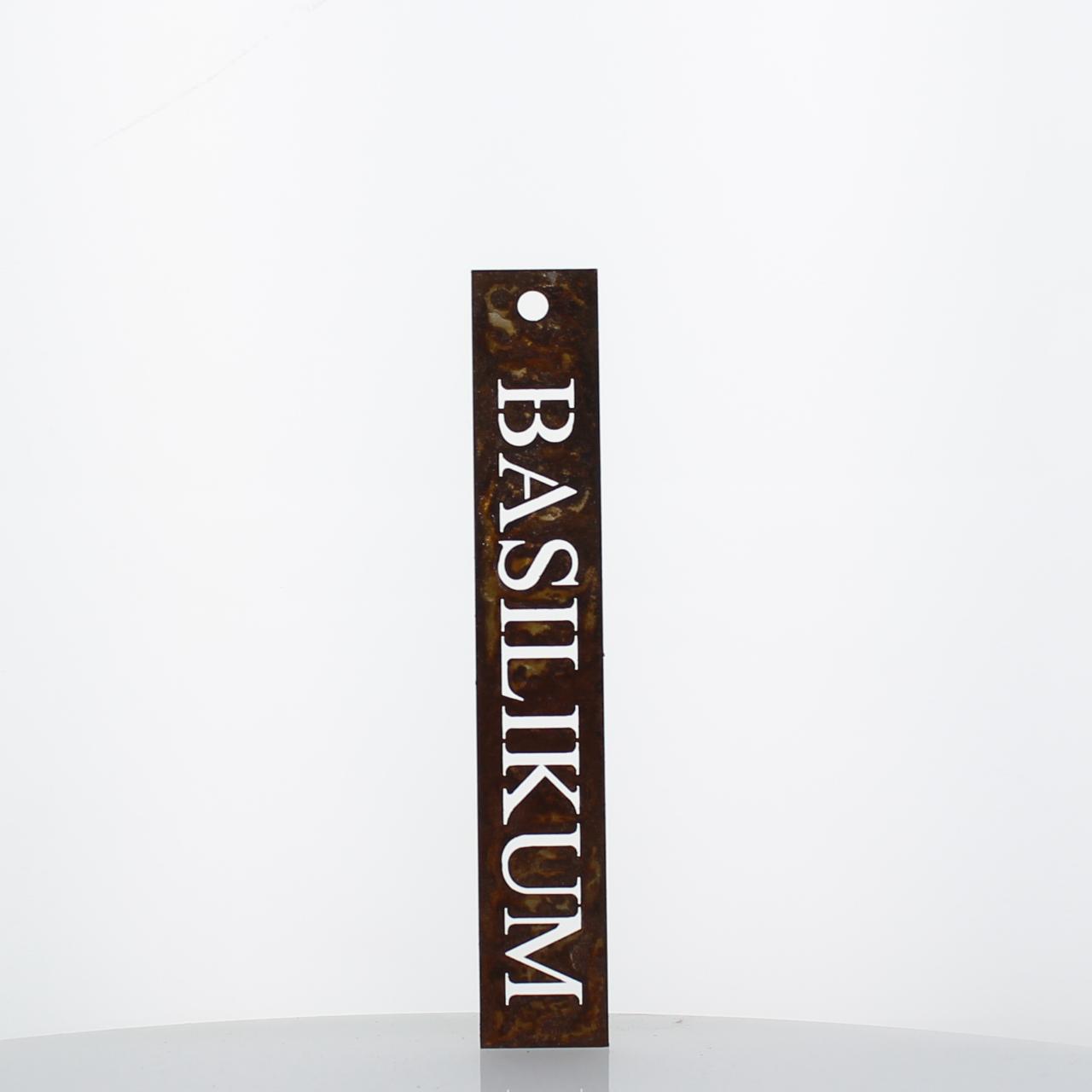 Kraeuterschild-Basilikum Rost Kräuterschild Basilikum