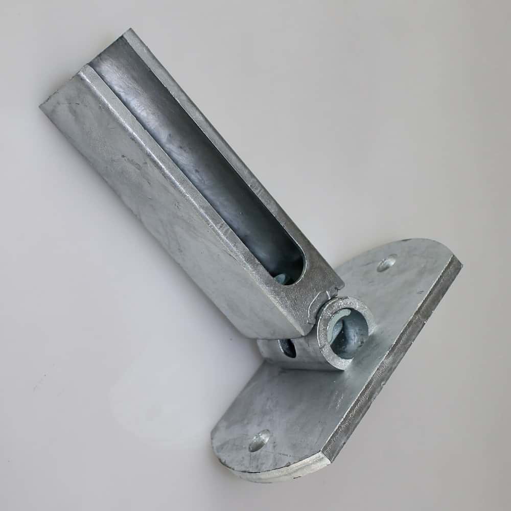 Bodenplatte für Rechteckrohr 60x40mm, bis 1230 mm Flexi verzinkt
