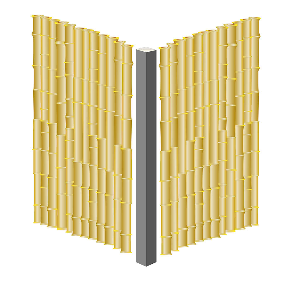 Sichtschutz Bamboo Pfosten 1800 mm ECK