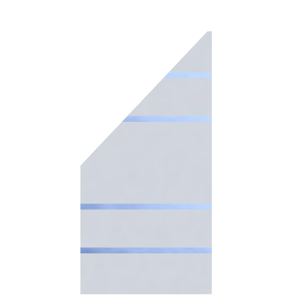 Sichtschutz WPC/ALU Glas ESG 0900 x 1800 mm Alpha schräg