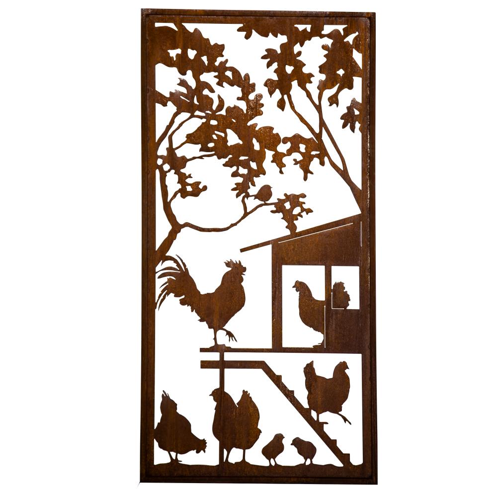 Rost Paravent 1000x2000 mm Hühnerstall Typ 2