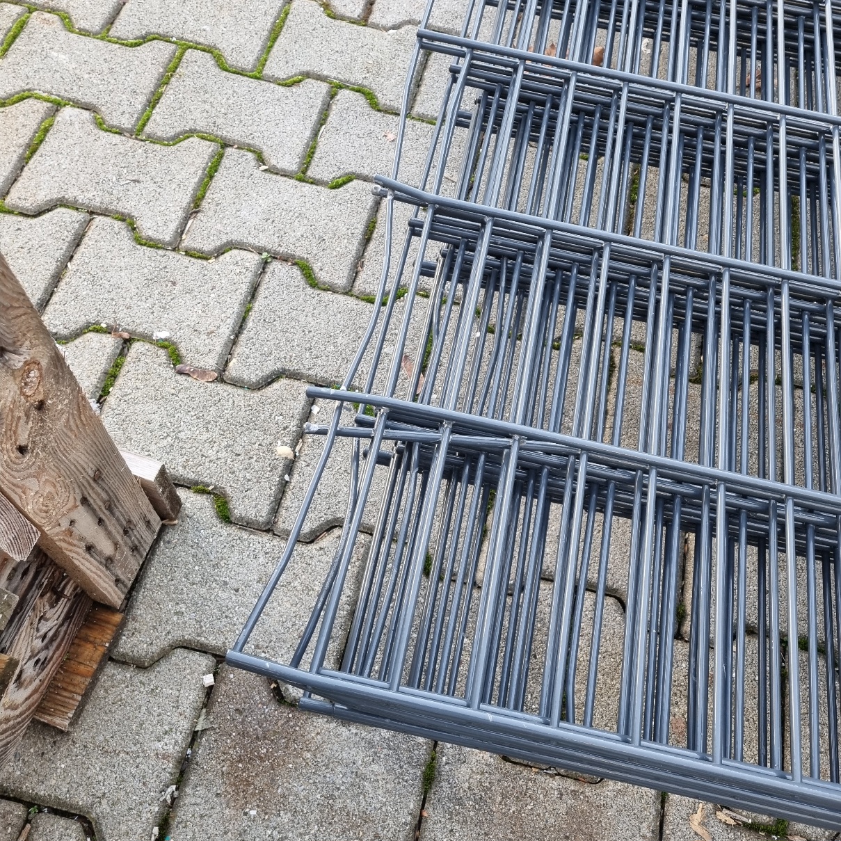 Zaunmatten Doppelstab 1408 mm Anthrazitgrau 7 St.