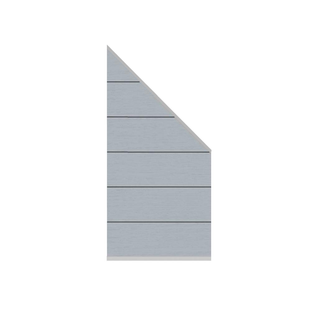 Sichtschutz WPC XL 0890 x 1830 mm grau - schräg