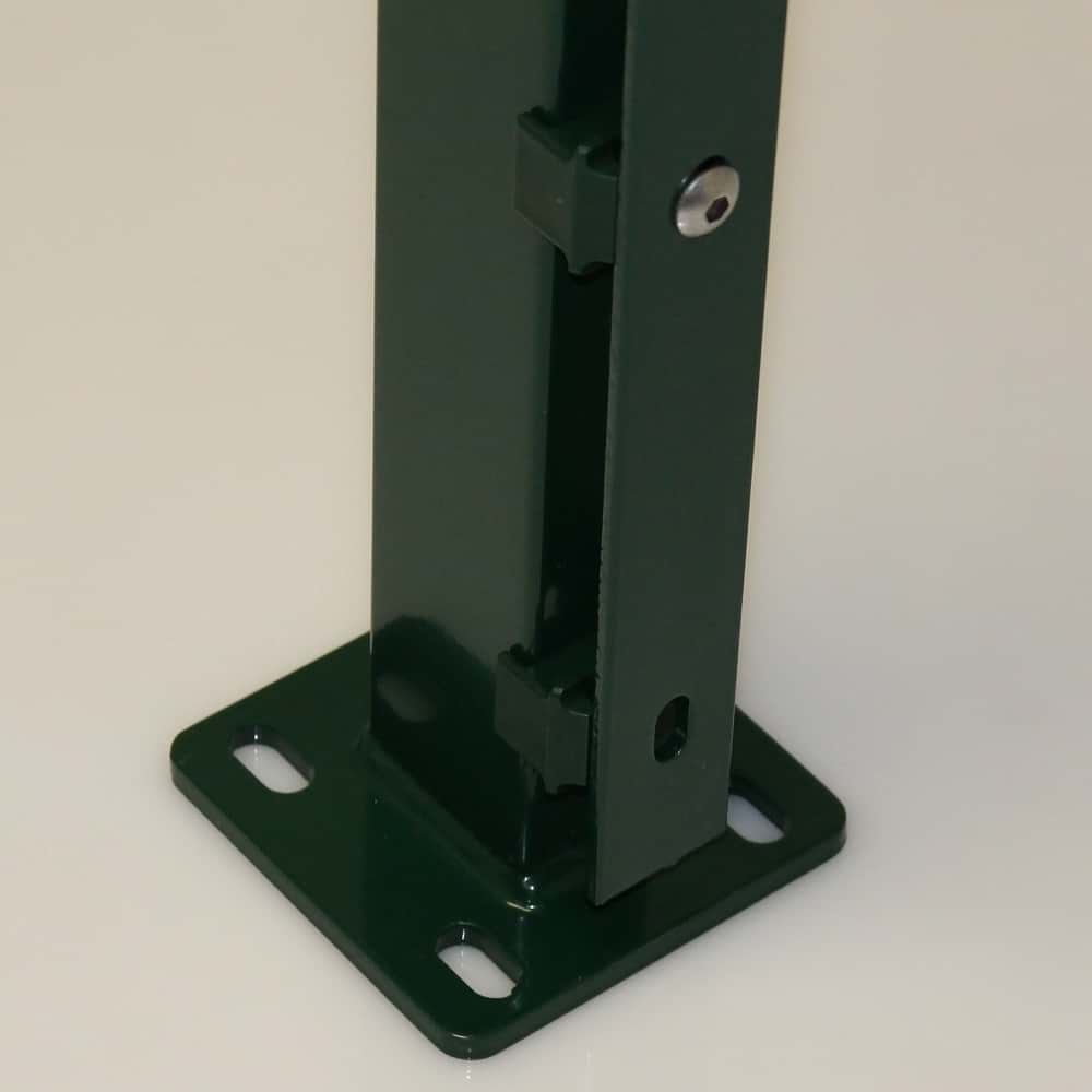 Höhe 1430 mm grün, Zaunpfosten Typ HS Mitte Bodenplatte