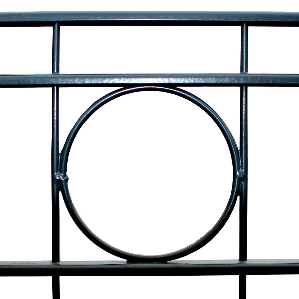 Höhe 0800 mm, Gitter Schmuckzaun U-Profil Kreis - beschichtet