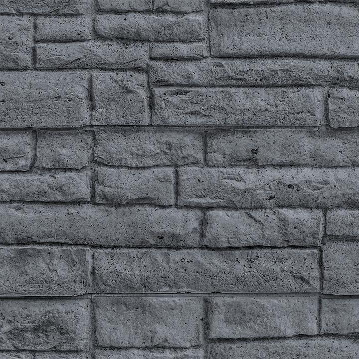 Betonzaun Mediterran - Rockstone Platte farbig