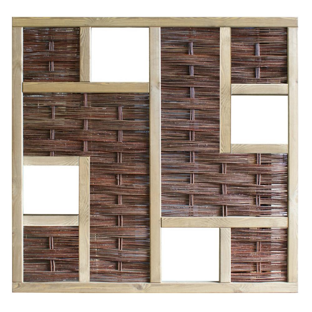 Weidenzaun Labo Element 1800 x 1800 mm 4 Fenster