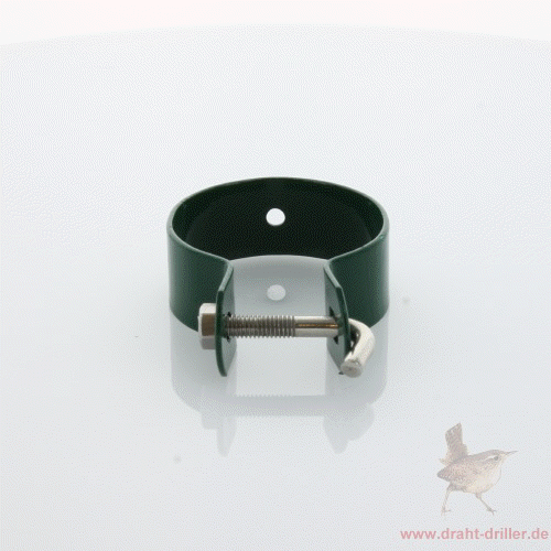 Schelle Ø 048 mm grün mit Hakenschraube