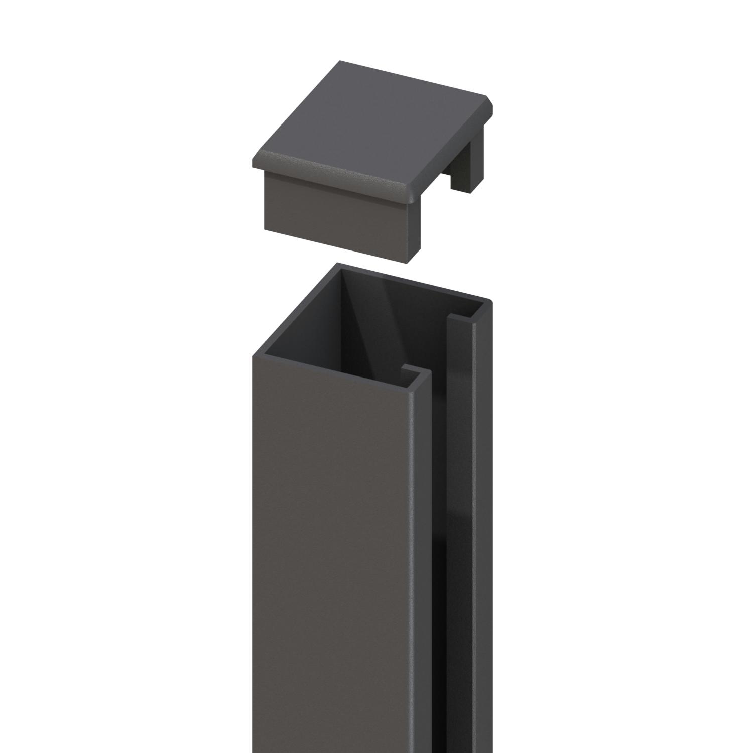 Sichtschutz WPC/ALU U-Montageprofil 0900 mm anthrazit