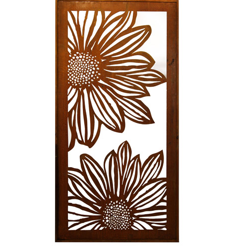 Rost Paravent 1000 x 2000 mm GERBERA 1