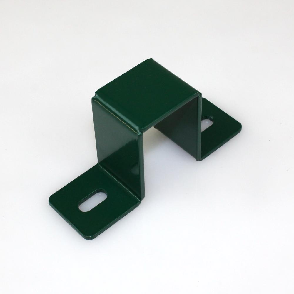 Wandbefestigungsschelle für Rechteckpfosten 60x40 mm moosgrün