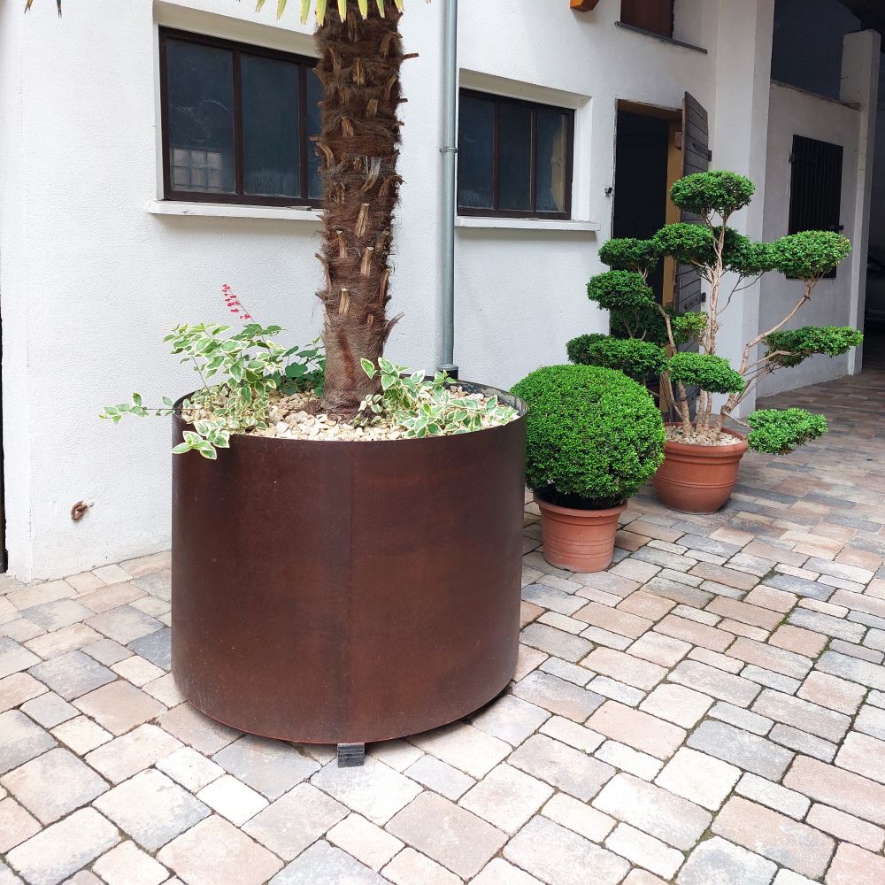 Rost Pflanzring Hochbeet Ø 800 x 900 mm x 3,0 mm mit Boden
