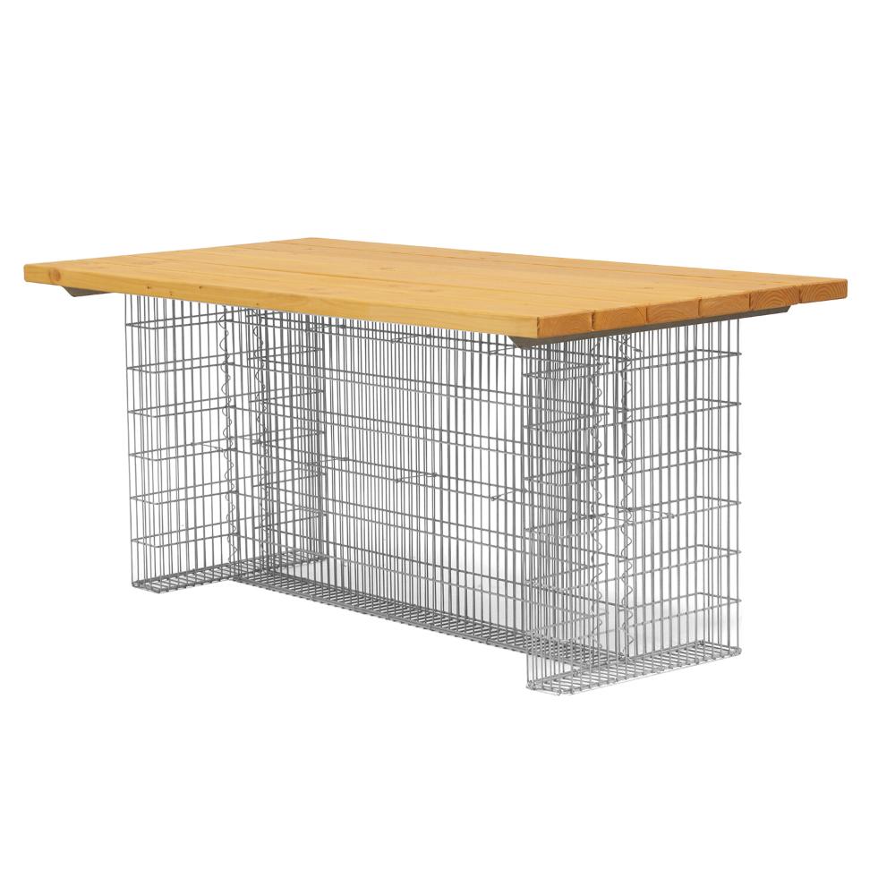 Gabionentisch unico 1650 x 740 x 830 mm