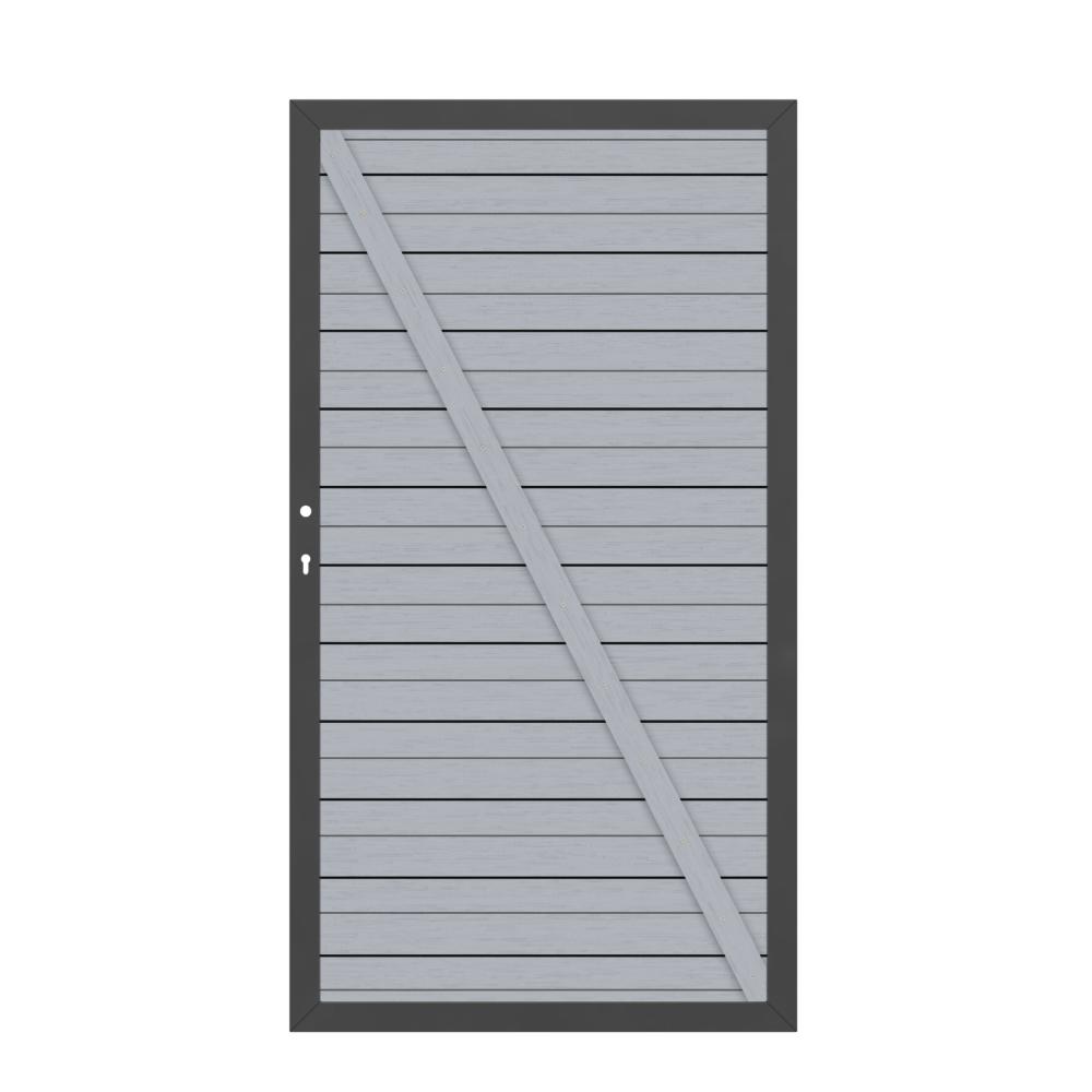 Tor WPC Classic 0980 x 1800 mm 1flgl. grau/anthrazit DIN rechts