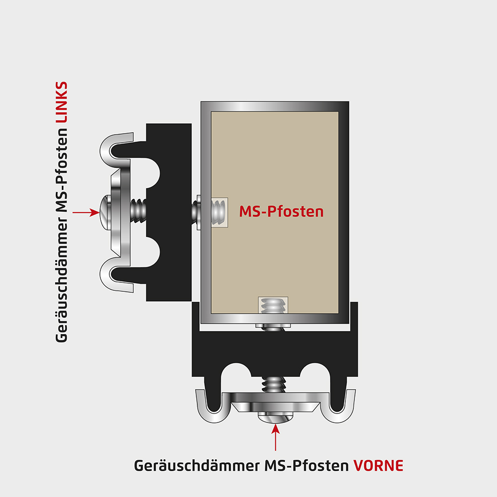 Höhe 1030 mm Wahlfarbe, Zaunpfosten Typ MS Eck