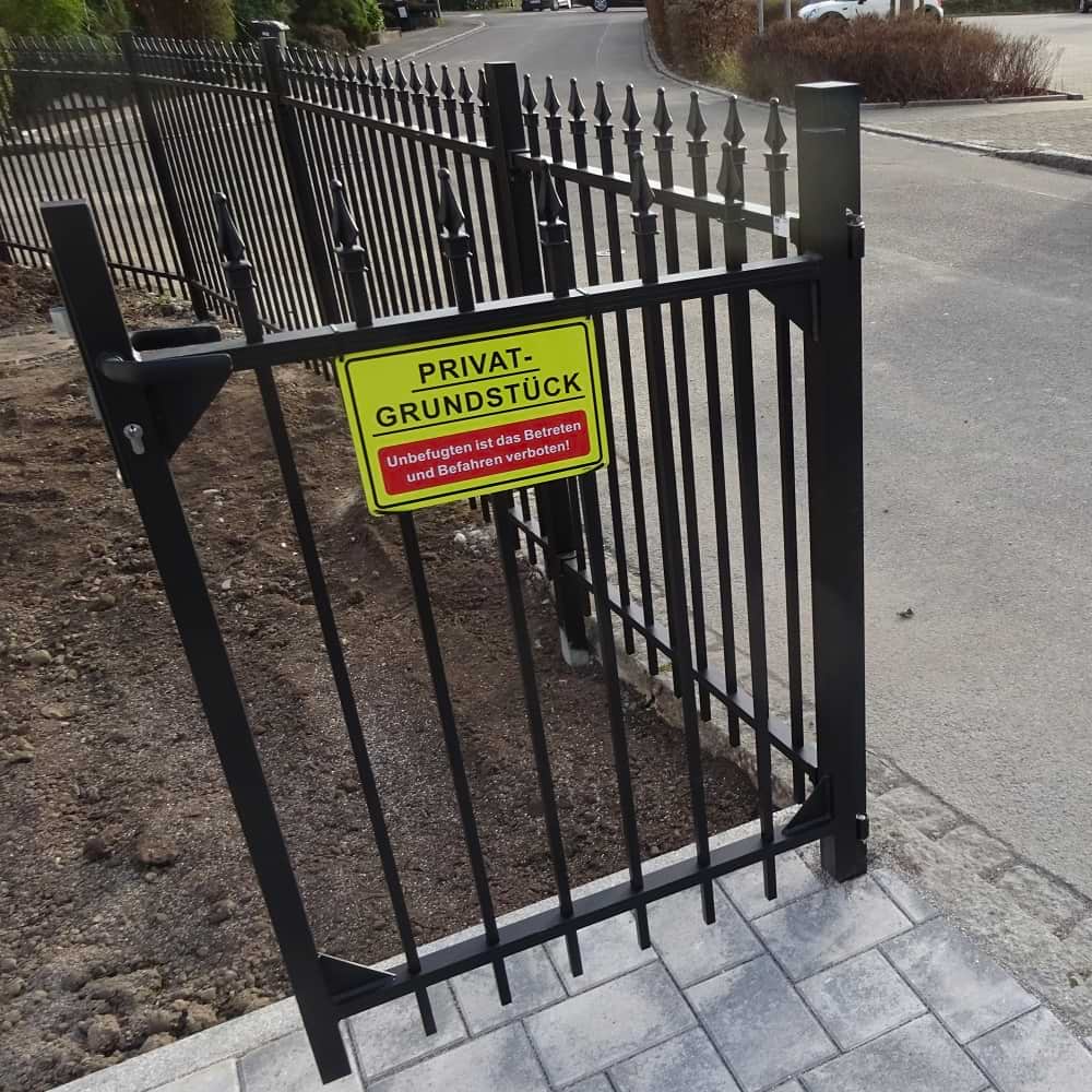 Zaun FREIBURG Torflügel 1flgl 1000x1000 mm schwarz