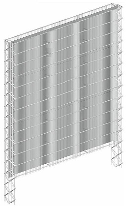 Wandsystem 230 mm Lärmschutz - 2200 mm Grundelement verzinkt