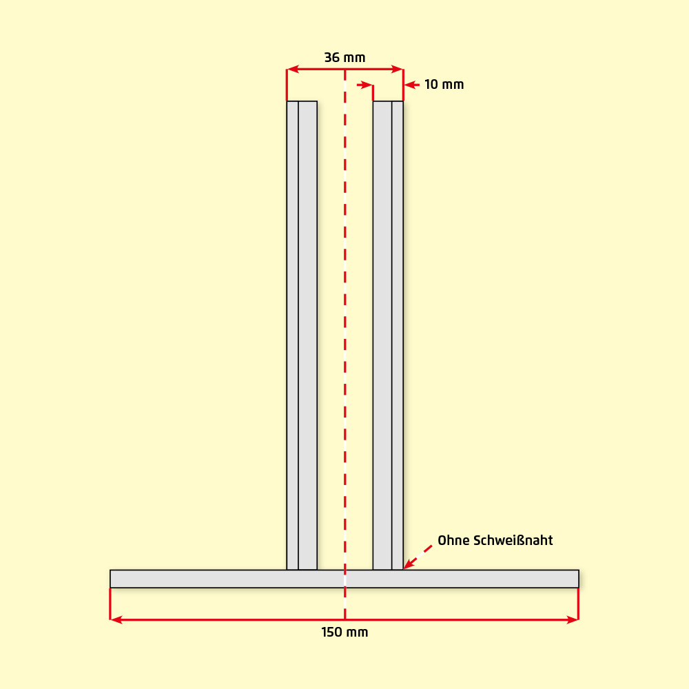 Bodenplatte 60x40 mm - 80x150 mm anthrazit