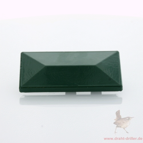 Abdeckkappe 060 x 040 mm ALU grün mit Klammer
