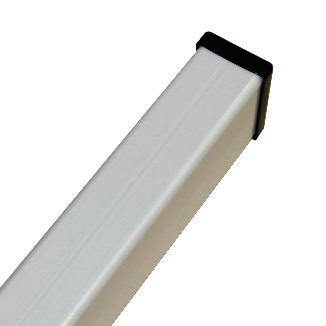 Höhe 1030 mm weißaluminium, Zaunpfosten ohne Bohrungen