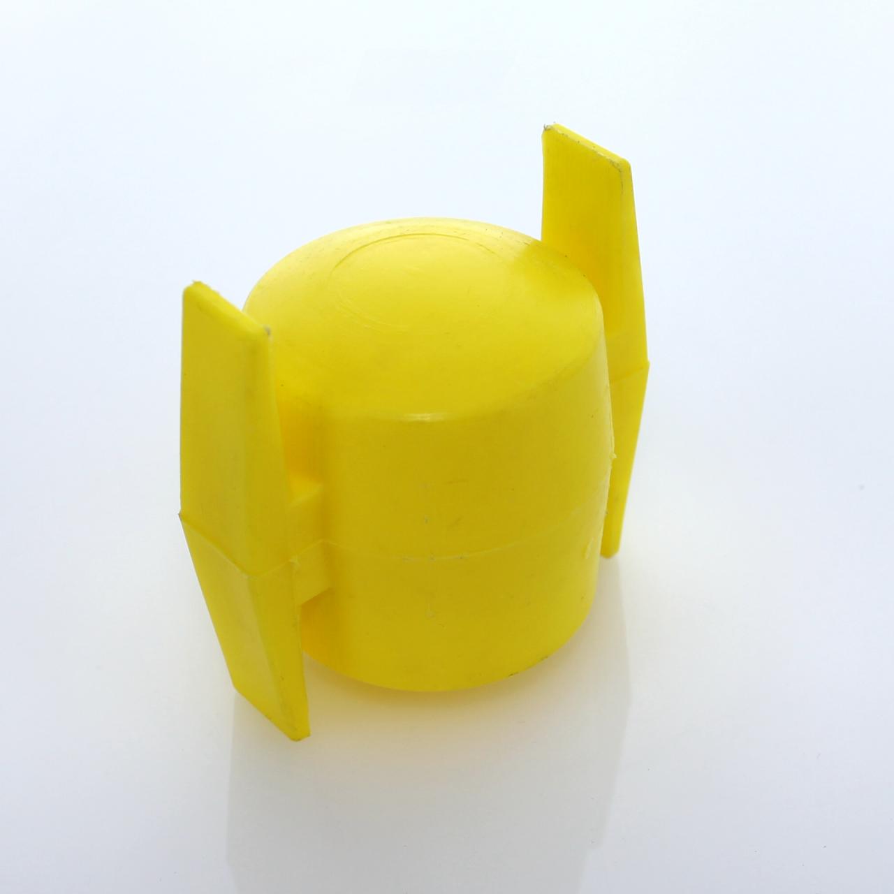 Leinenspannerkopf Kunststoff gelb 42 mm doppelt