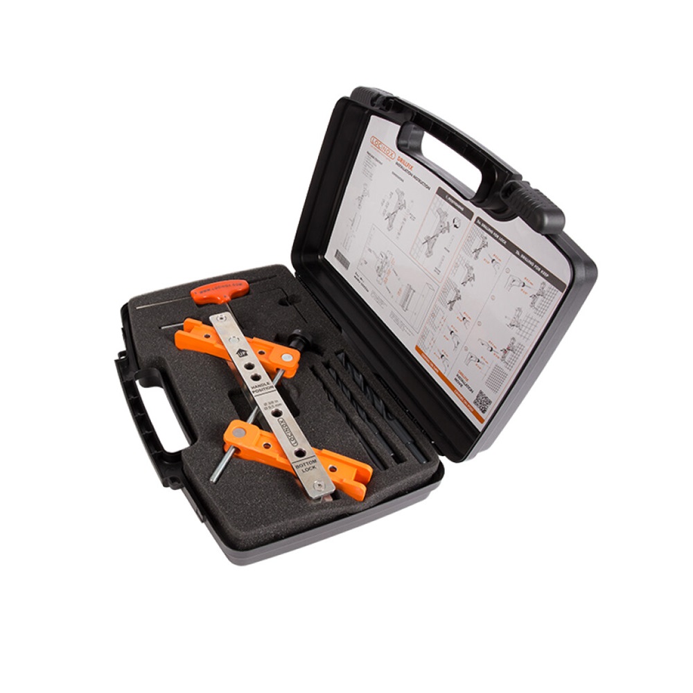 Locinox Werkzeugkoffer mit Bohrschablone DRILLFIX